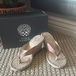 Vince Camuto Pink Wedge Sandals